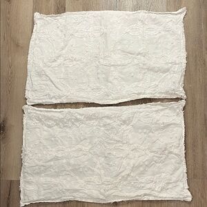 Threshold White Embroidered Pillow Covers